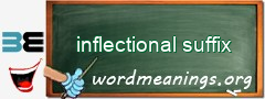 WordMeaning blackboard for inflectional suffix